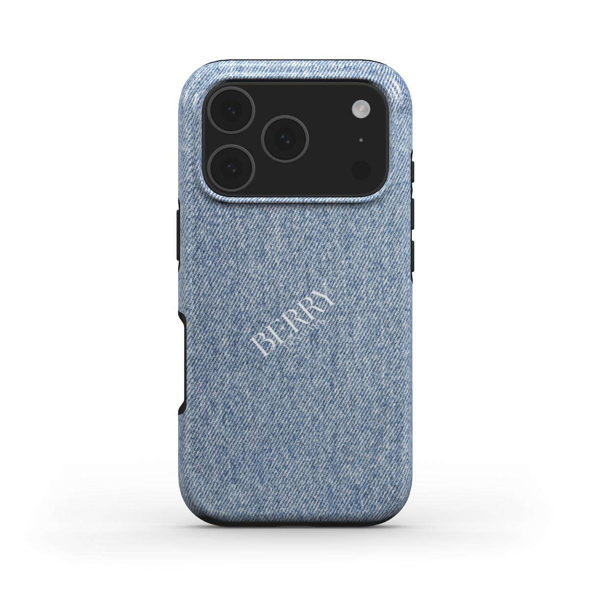 Θήκη iPhone με κομψό σχέδιο χρώμα: λευκό – Denim Girly iPhone MagSafe