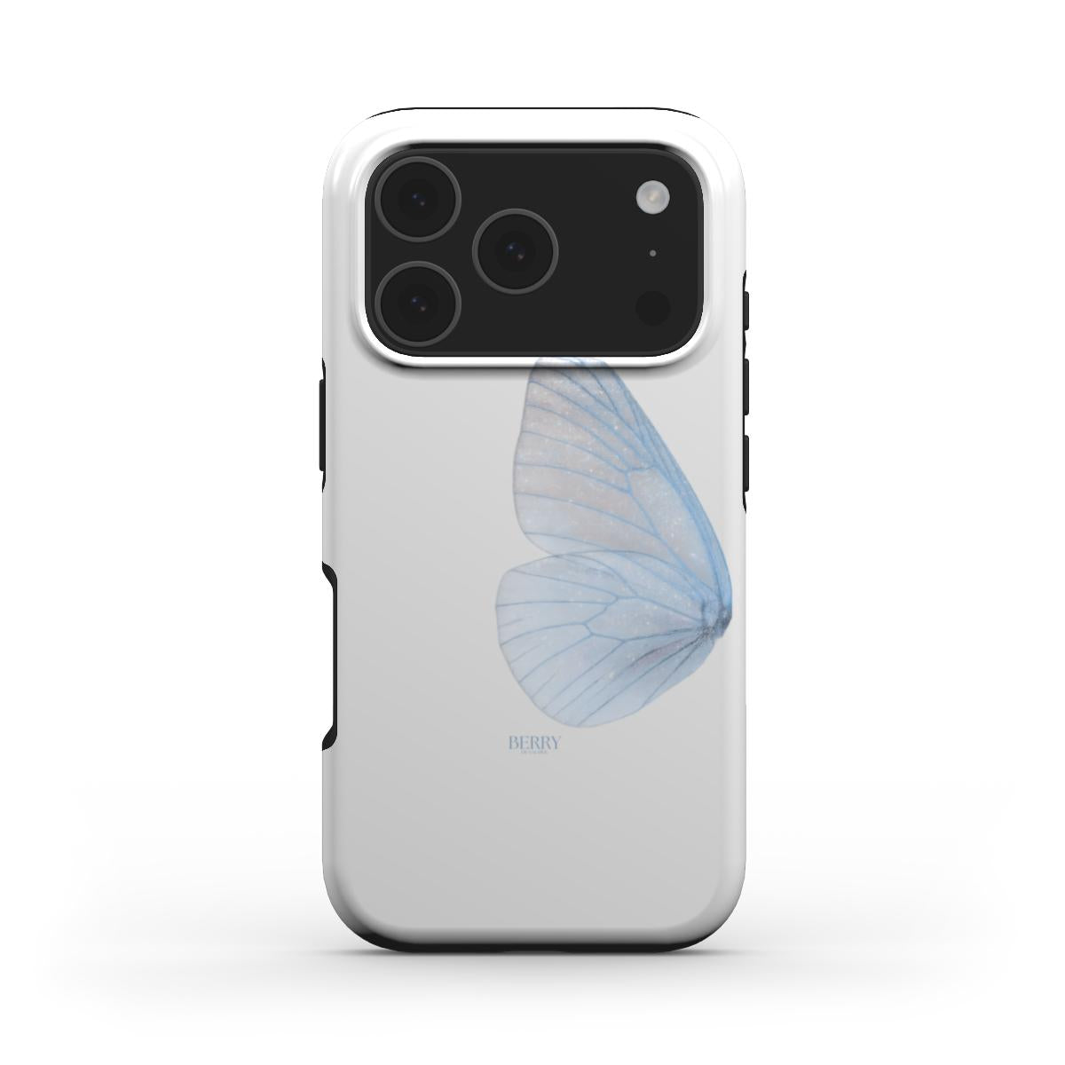 iPhone case with sleek design in cream yellow – Butterfly Dreams Pacific