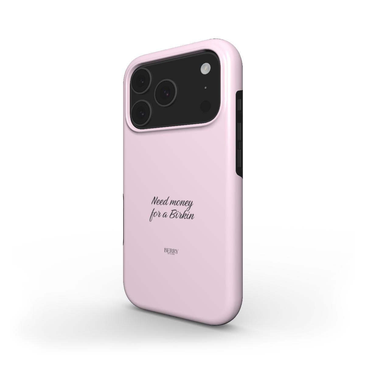 Trendy pink phone case with a feminine aesthetic and stylish quote, perfect for that girly, beautiful, and popular look.