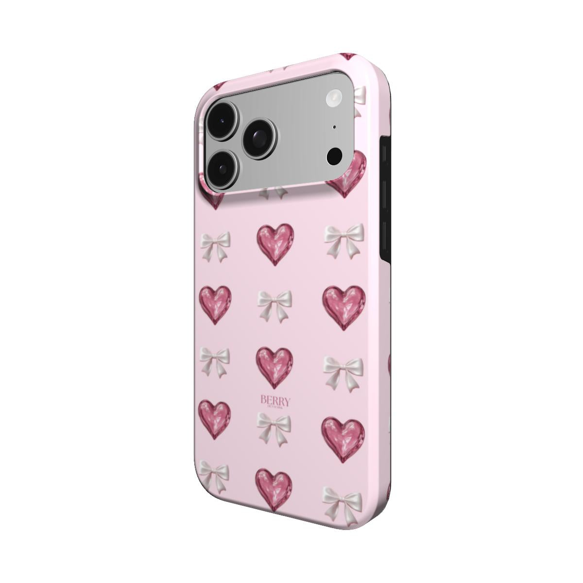 iPhone case with heart motif in pink – Glass Hearts