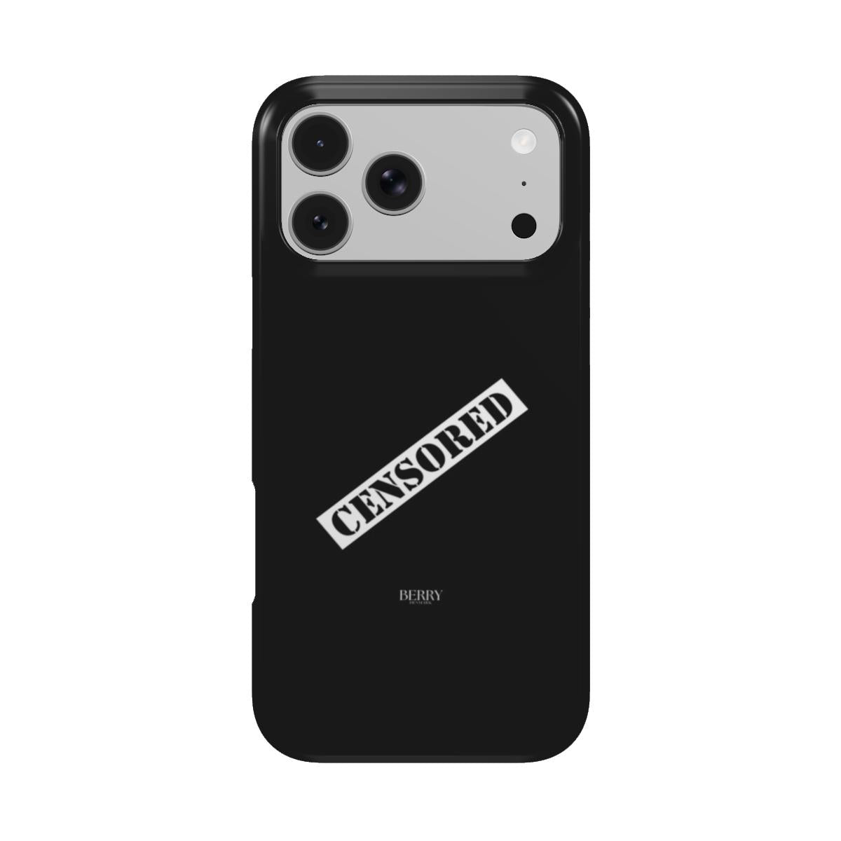 Coque pour iPhone avec design épuré couleur : rouge – Censored Midnight