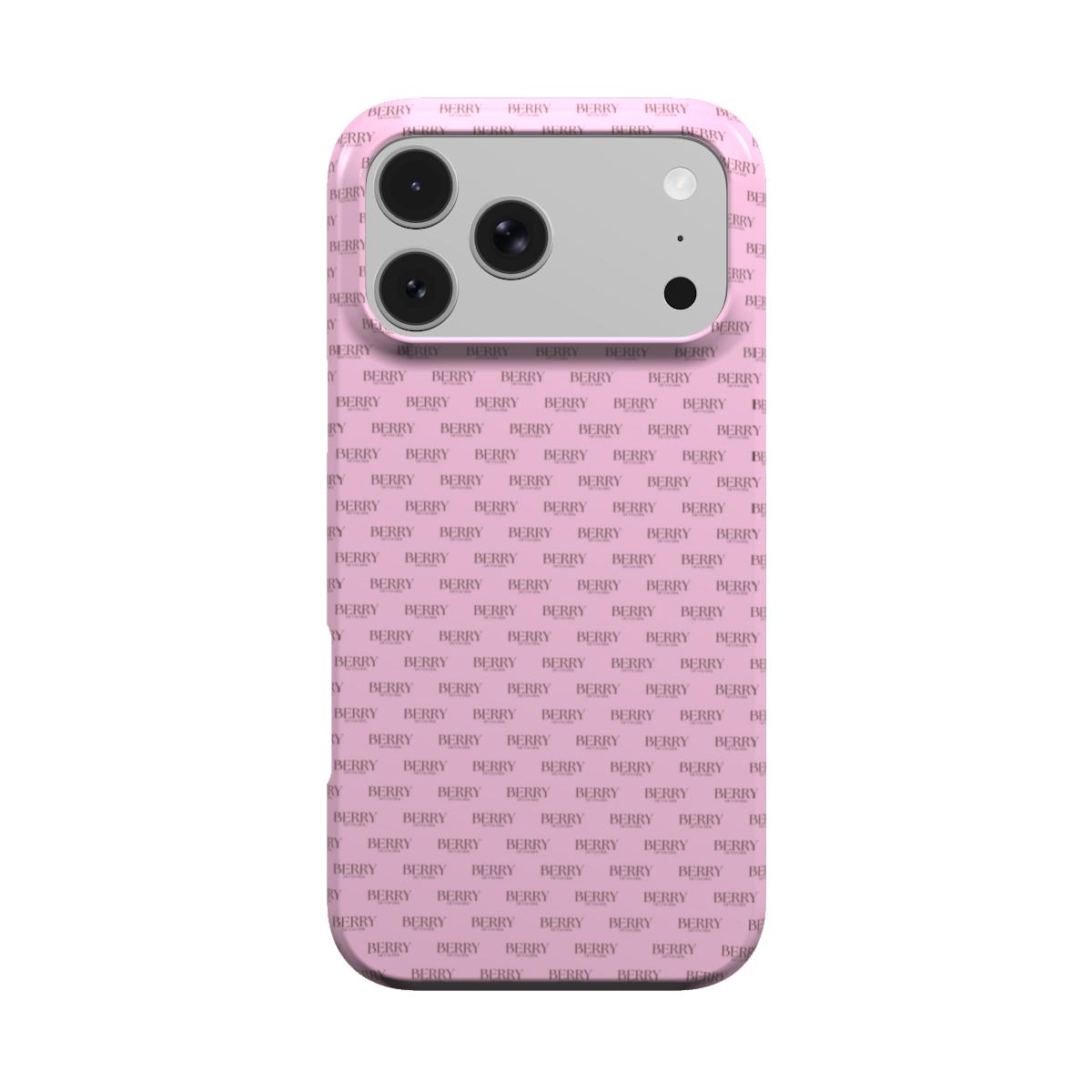 Strawberry Monogram iPhone MagSafe – 粉色简约设计iPhone手机壳
