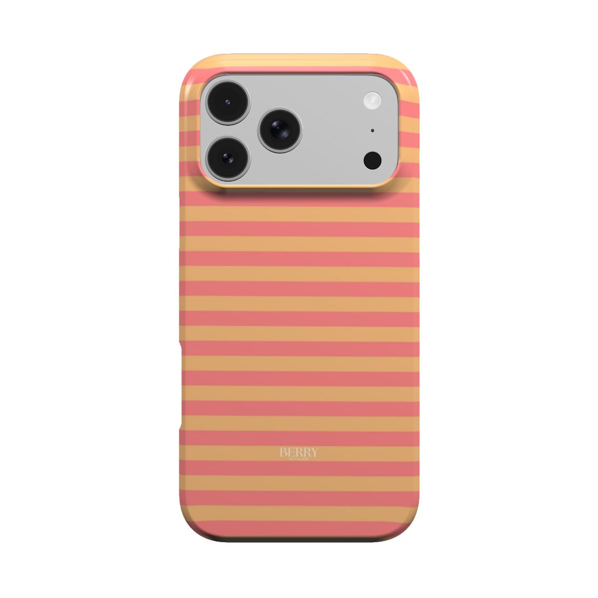 Custodia per iPhone con righe colore: rosa – Peach