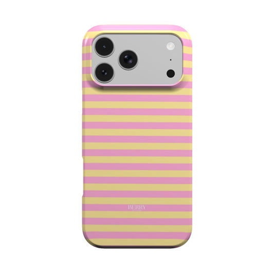 iPhone case with stripes in pink – Sun Pop