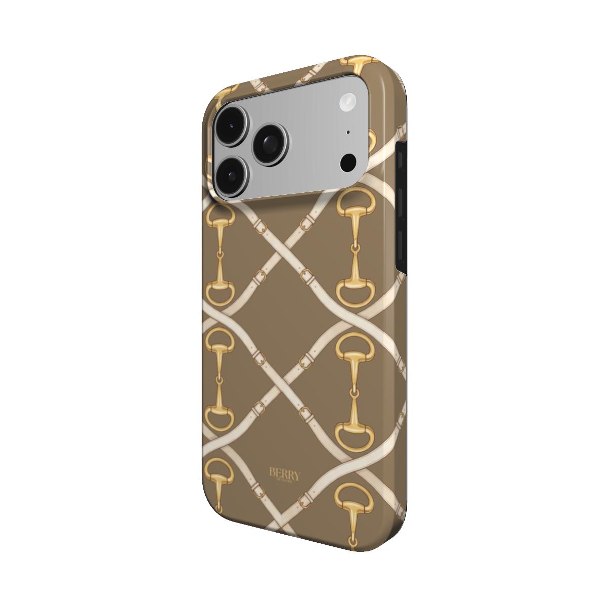 iPhone-Hülle mit dekorativem Design Farbe: Gold – Golden Buckle