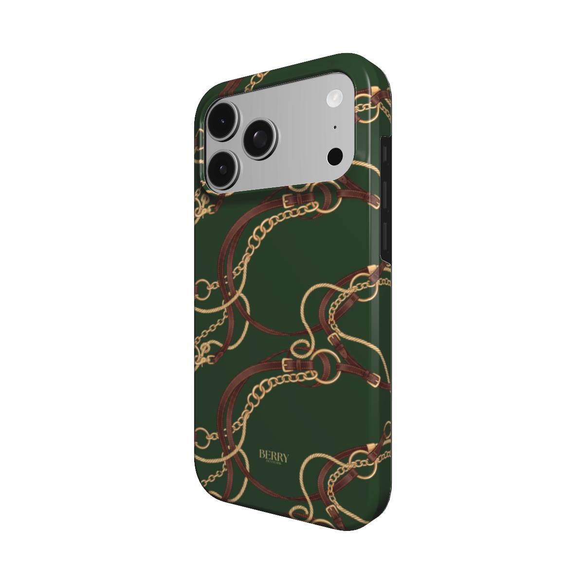 iPhone-Hülle mit dekorativem Muster – Emerald Equestrian
