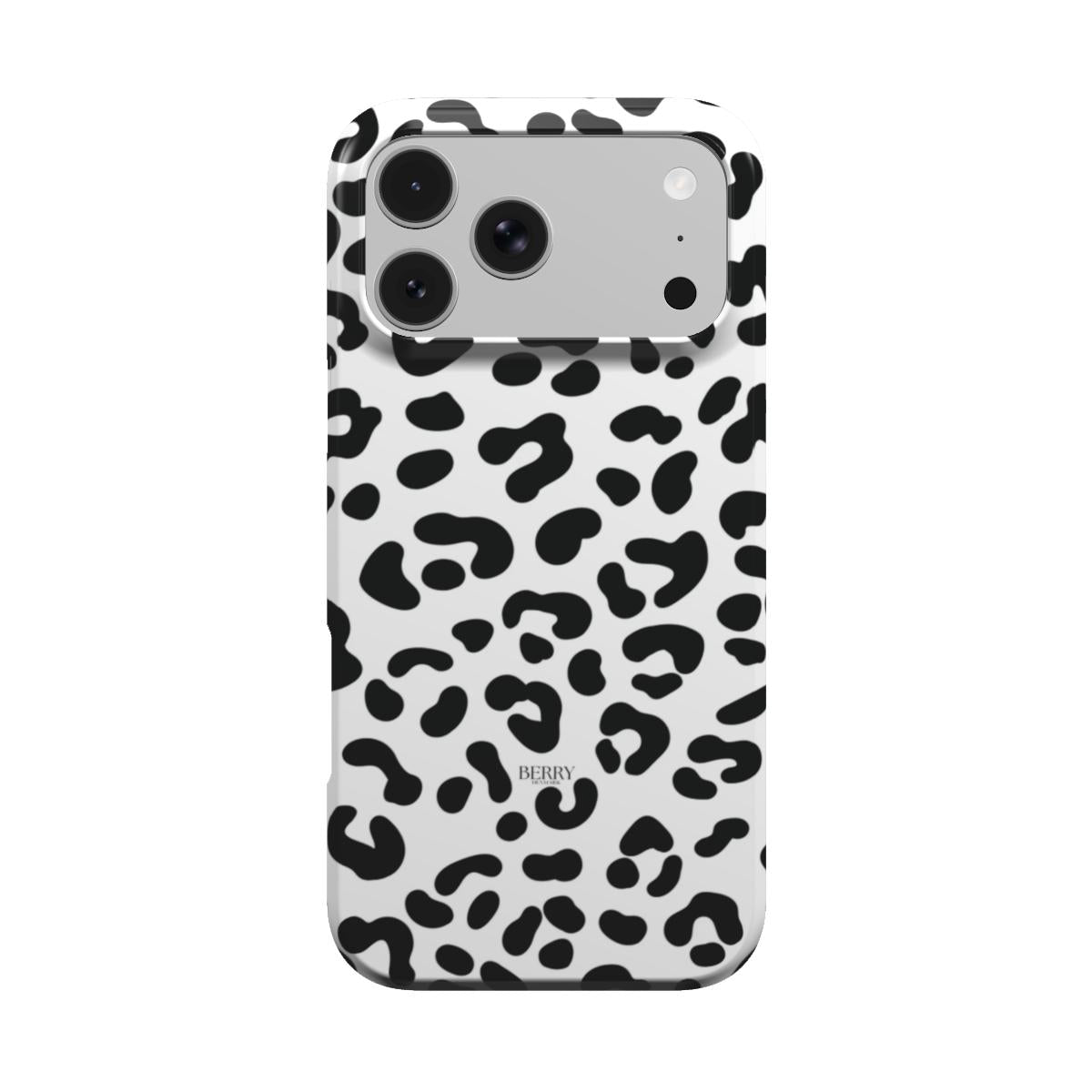Custodia per iPhone con stampa leopardata colore: bianco – White Leopard