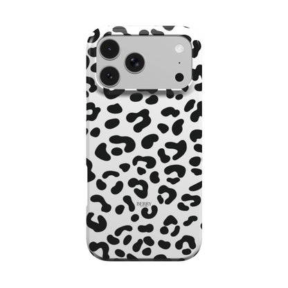 Custodia per iPhone con stampa leopardata colore: bianco – White Leopard