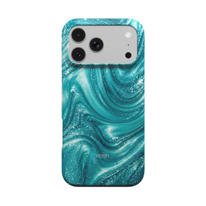 iPhone-Hülle mit glamourösem Design Farbe: Blau – St. Tropez