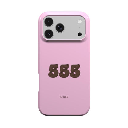 Coque pour iPhone avec design épuré couleur : rose – 555 iPhone MagSafe