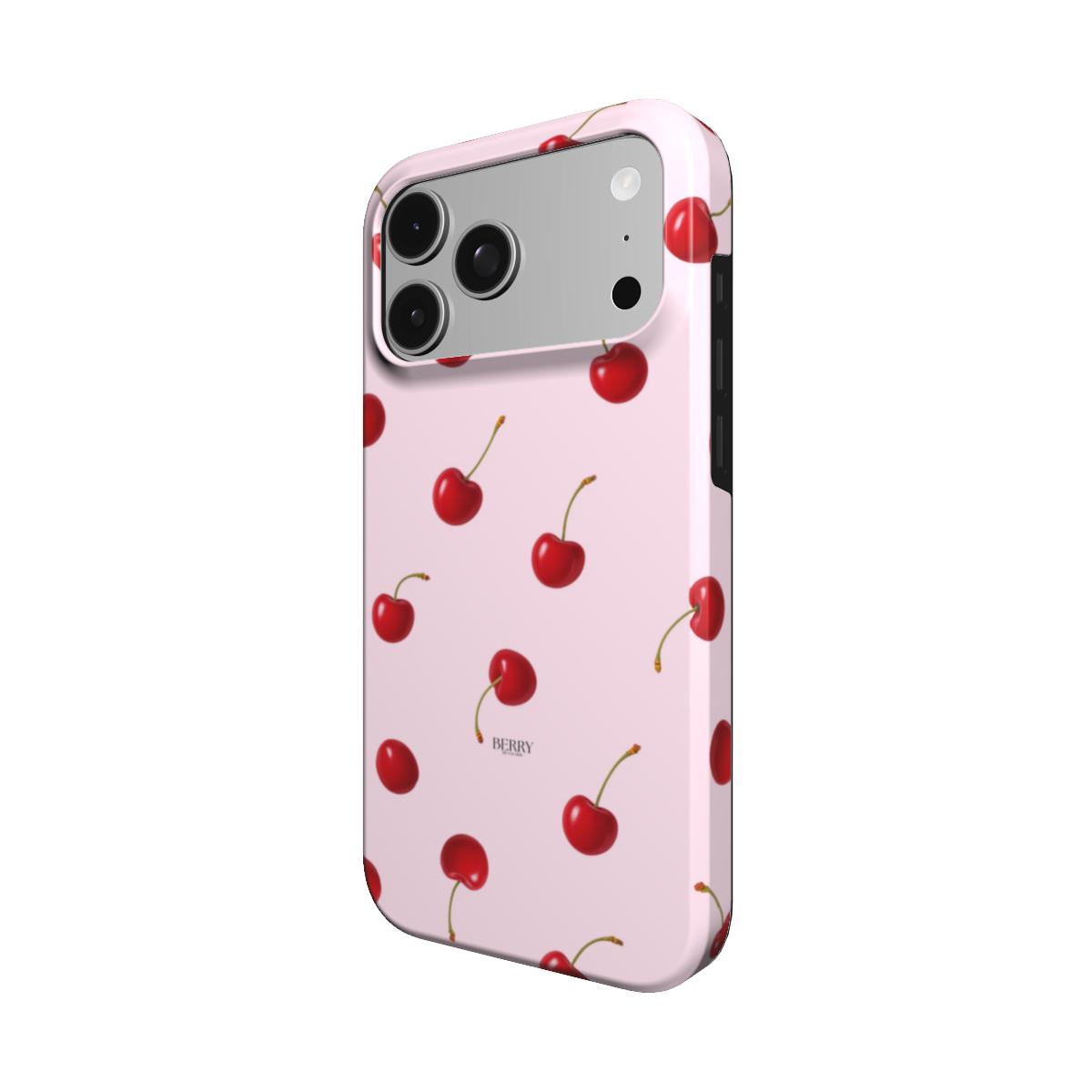iPhone-skal med körsbärsmotiv färg: rosenrosa – Cherry Kisses Rose