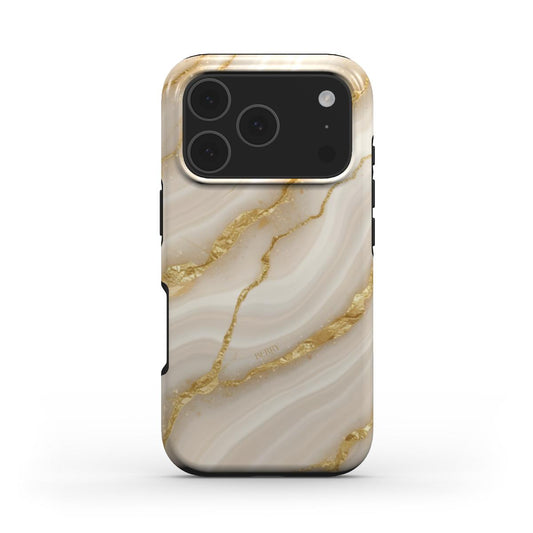 Gold Marble Quartz MagSafe Tough iPhone Case