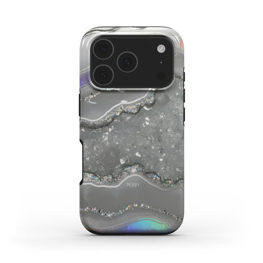 Silver Marble Quartz MagSafe Tough iPhone Case