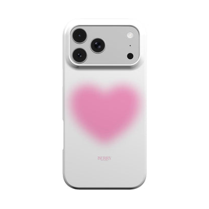 Blurry Heart – 粉色爱心图案iPhone手机壳