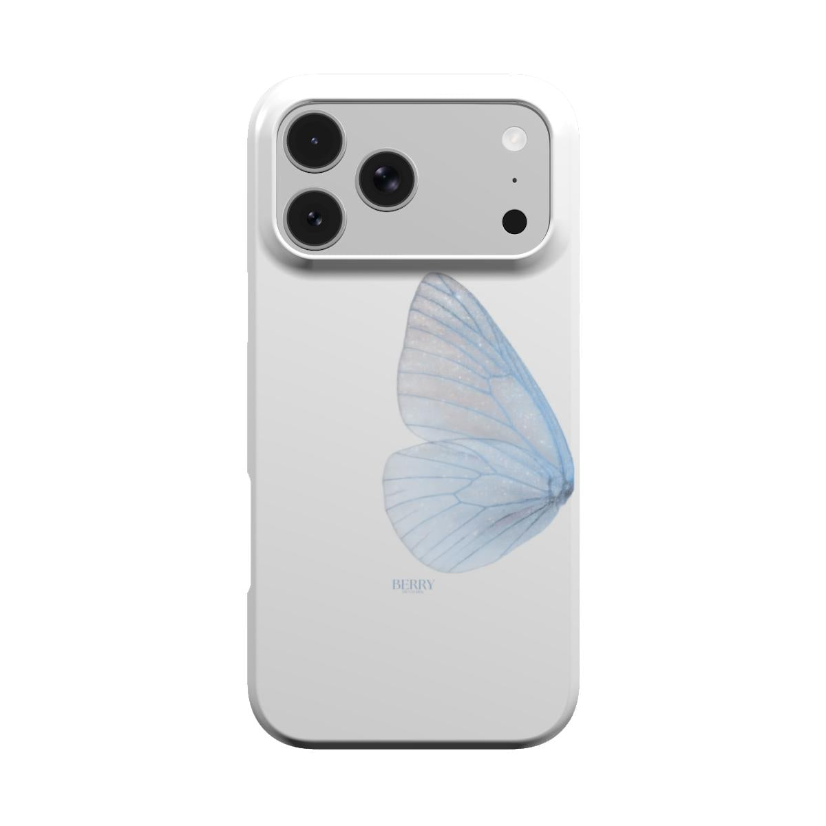 iPhone case with sleek design in cream yellow – Butterfly Dreams Pacific