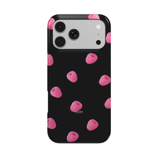 Θήκη iPhone με κομψό σχέδιο χρώμα: ροζ – Raspberry Kisses Midnight