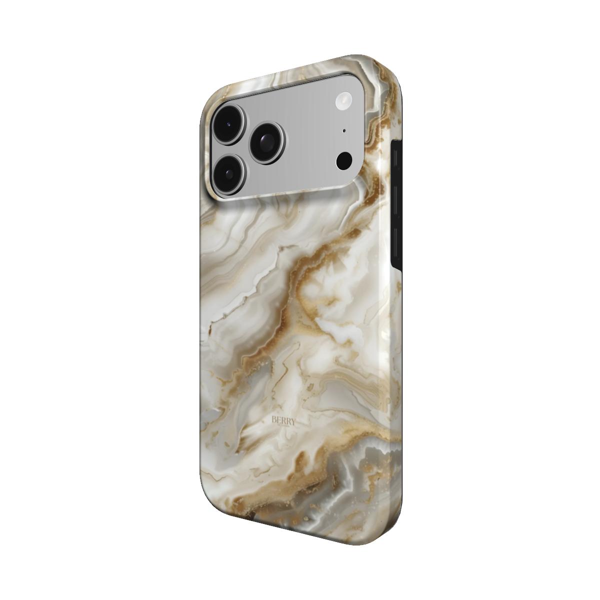 iPhone-deksel med marmormønster farge: beige – Desert Marble Quartz
