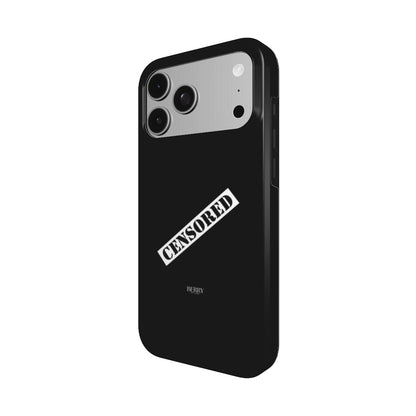 Coque pour iPhone avec design épuré couleur : rouge – Censored Midnight