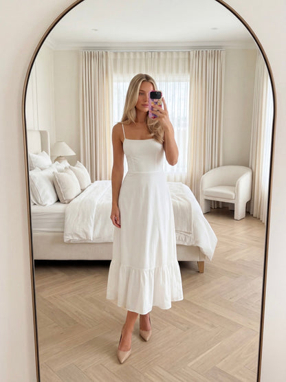 Berry Denmark Bright Dreams colorful floral iPhone case woman in white dress standing in elegant mirror room