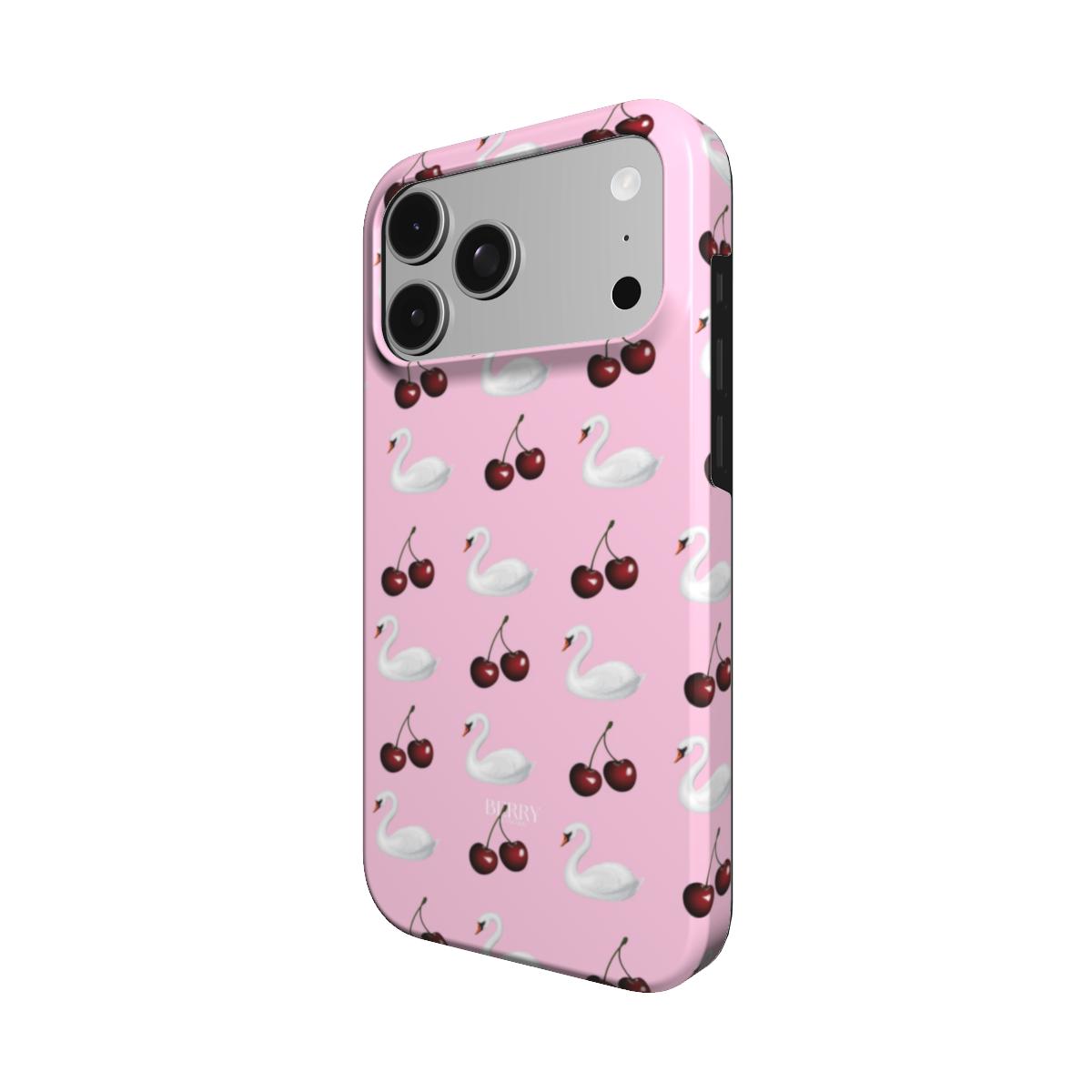 iPhone case with cherry motif – Cherry Swan