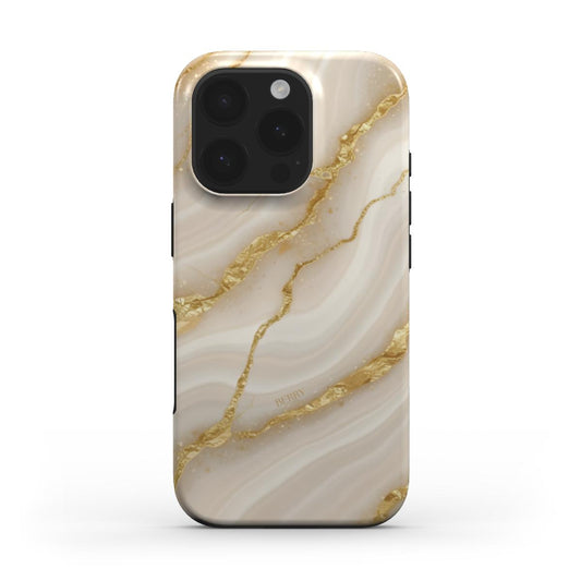 Gold Marble Quartz MagSafe Tough iPhone Case