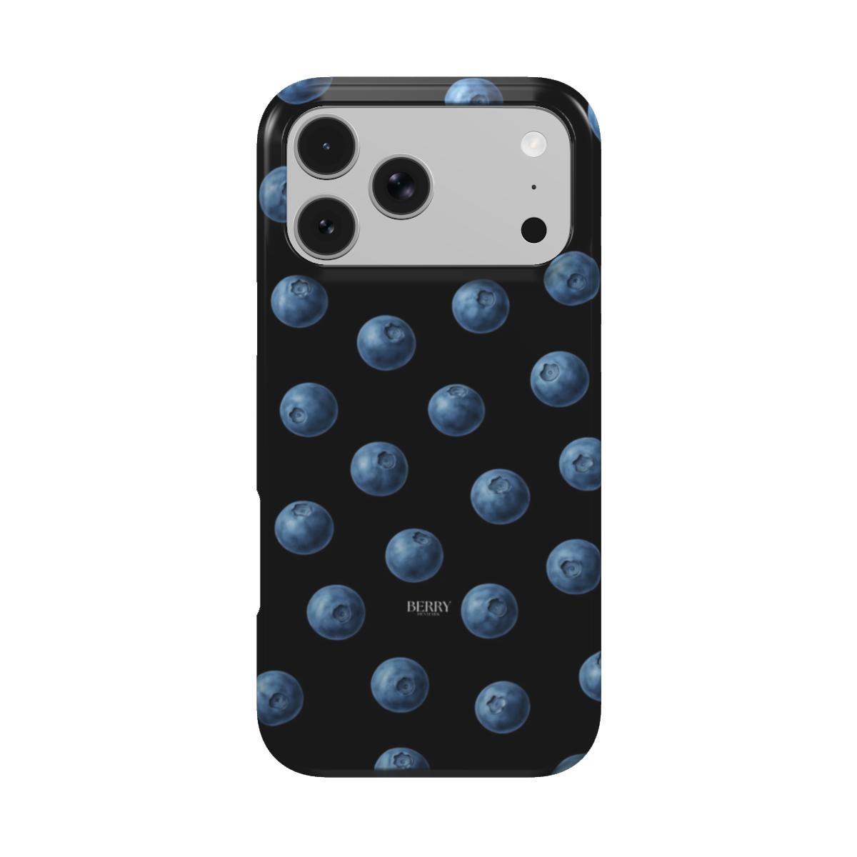 Custodia per iPhone con design raffinato colore: blu – Blueberry Kisses Midnight