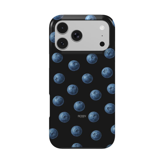 iPhone-skal med stilren design färg: blå – Blueberry Kisses Midnight