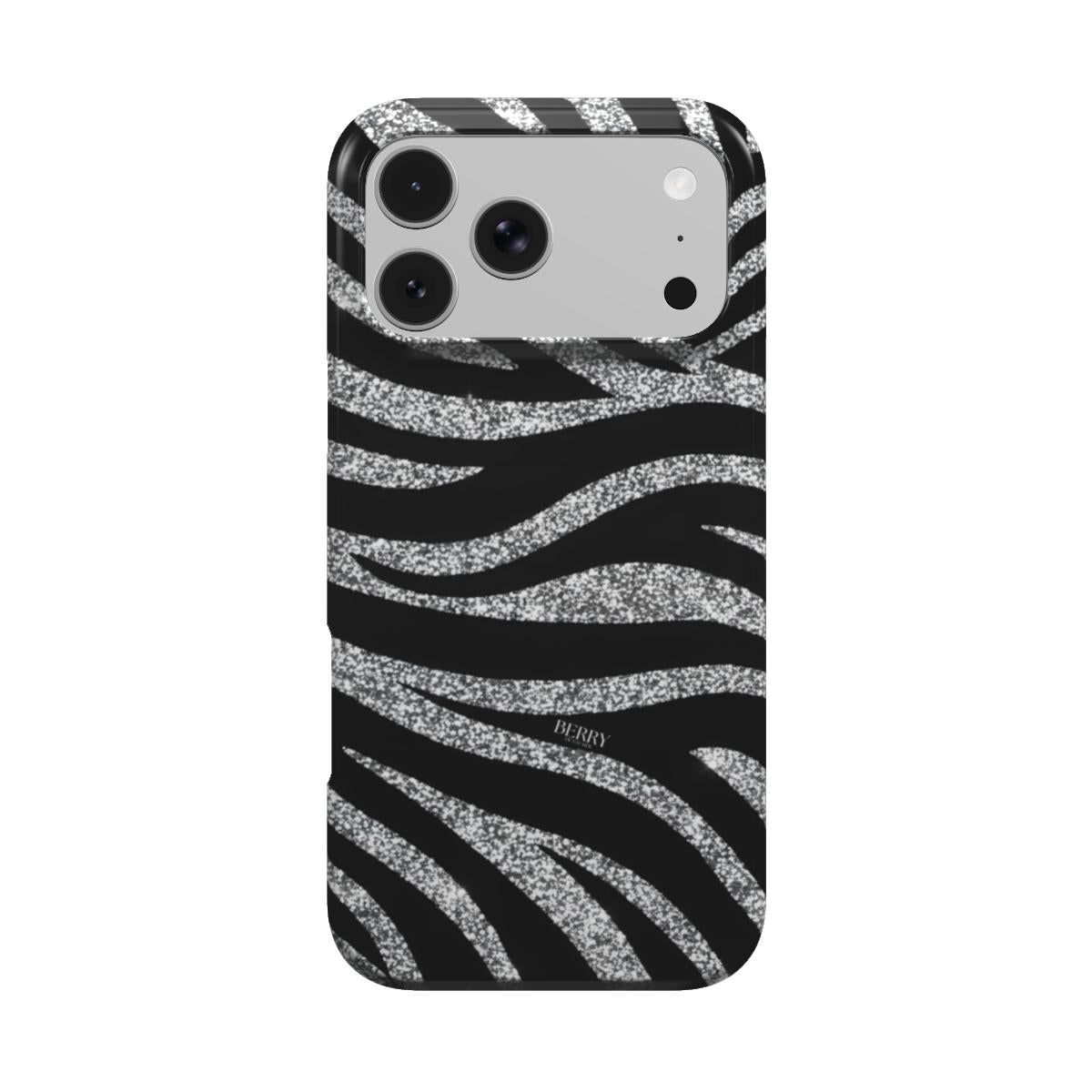 Θήκη iPhone με διακοσμητικό σχέδιο χρώμα: μαύρο – Crystal Zebra