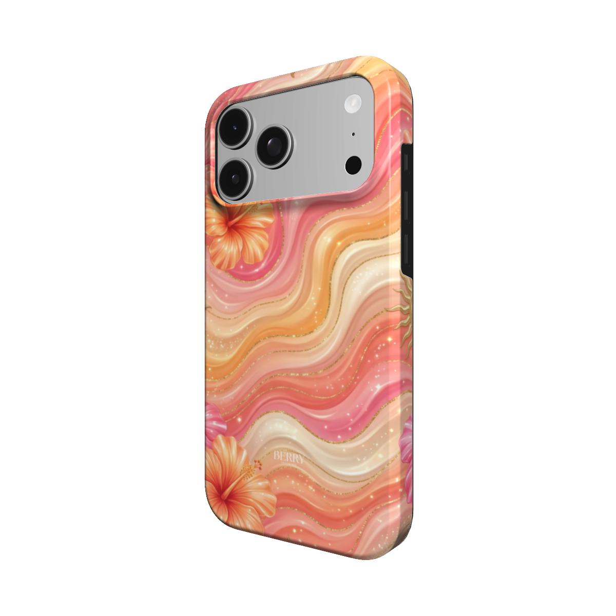 iPhone case with decorative pattern – Peach Melba
