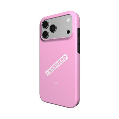 iPhone-Hülle mit schlichtem Design Farbe: Rosa – Censored Hot