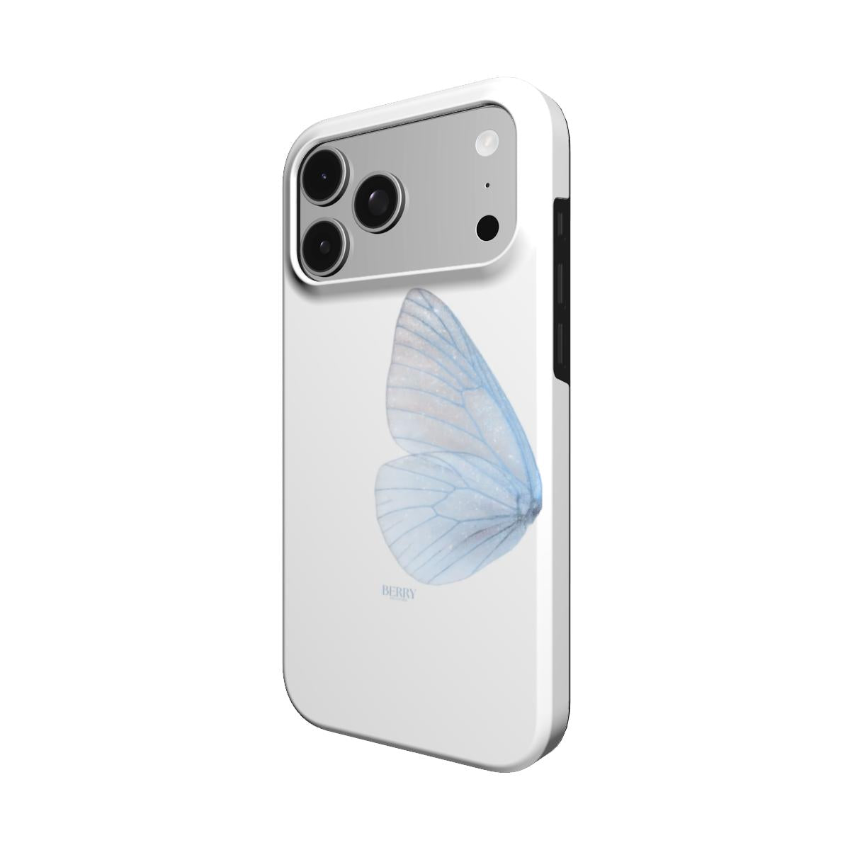 iPhone case with sleek design in cream yellow – Butterfly Dreams Pacific
