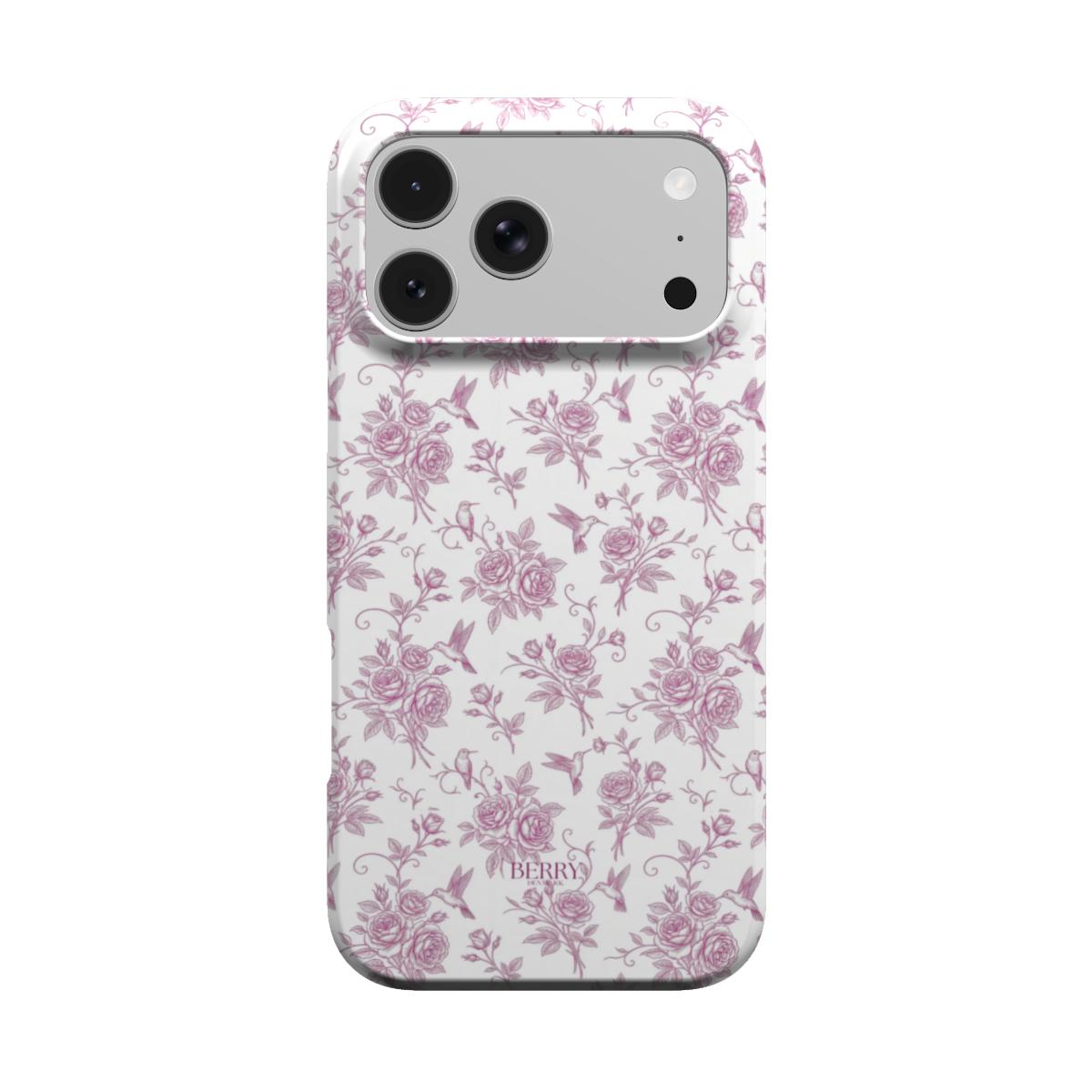 iPhone case with rose motif in rose pink – Royal Roses