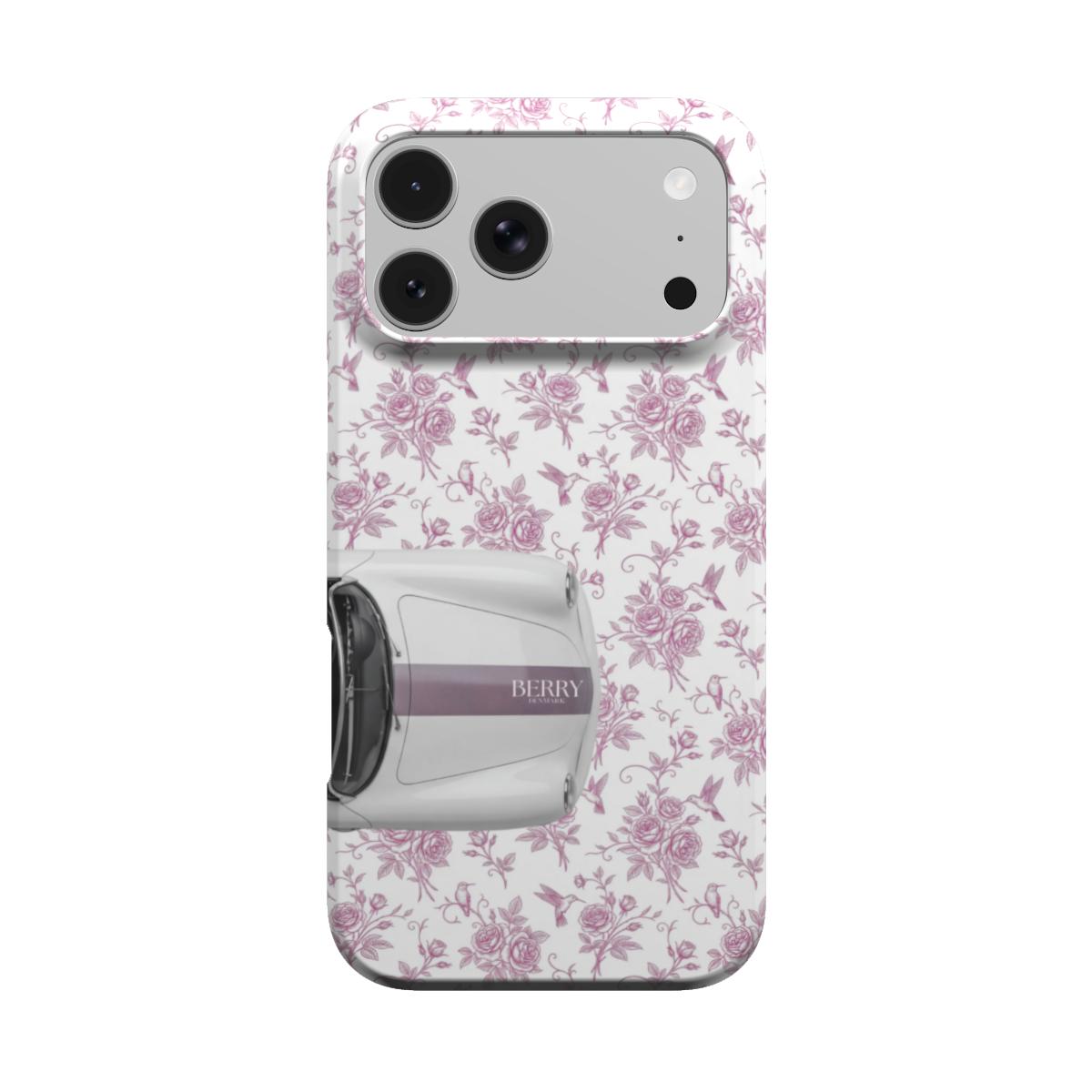 iPhone case with rose motif in rose pink – Cabriolet dreams