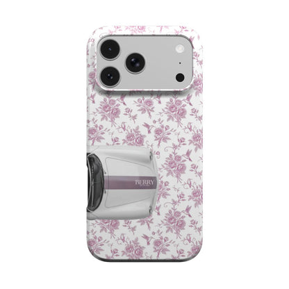 iPhone case with rose motif in rose pink – Cabriolet dreams