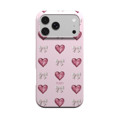 iPhone case with heart motif in pink – Glass Hearts