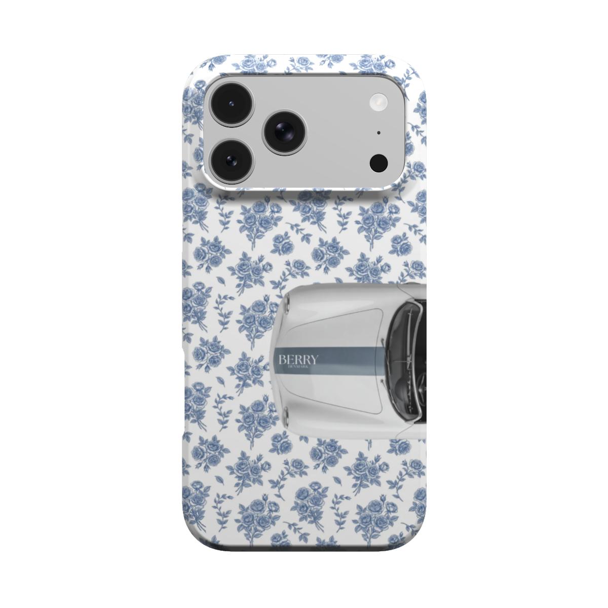 Cabriolet Blues – 玫瑰粉色玫瑰图案iPhone手机壳