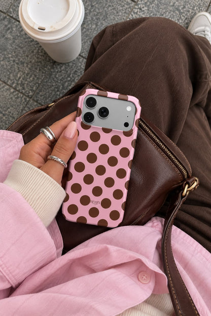 Lyserødt iPhone-cover med kirsebærmotiv – Cherry Cocoa