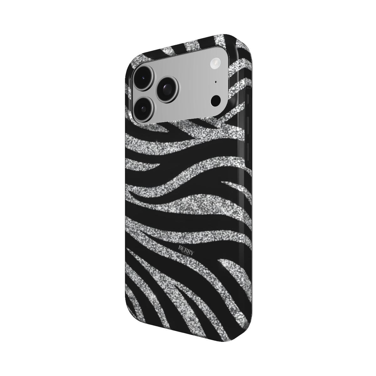 Θήκη iPhone με διακοσμητικό σχέδιο χρώμα: μαύρο – Crystal Zebra