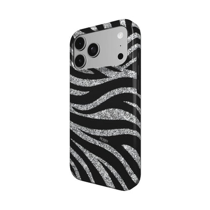 Θήκη iPhone με διακοσμητικό σχέδιο χρώμα: μαύρο – Crystal Zebra